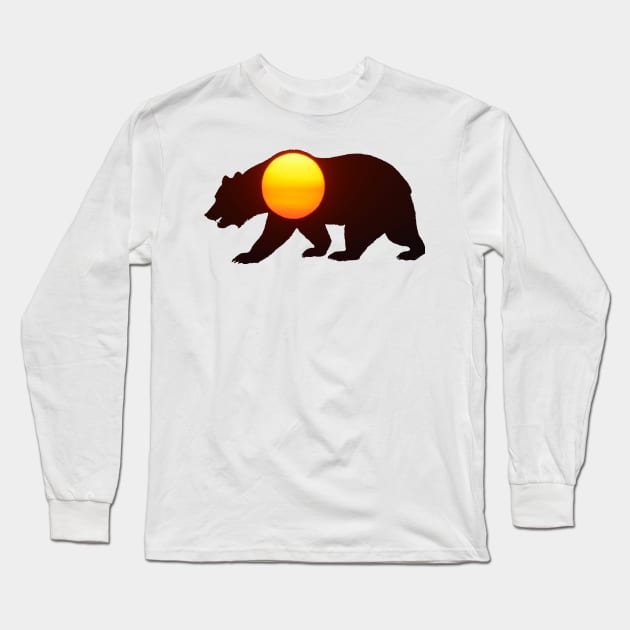 Sun Walking Bear Long Sleeve T-Shirt by Whisperingpeaks